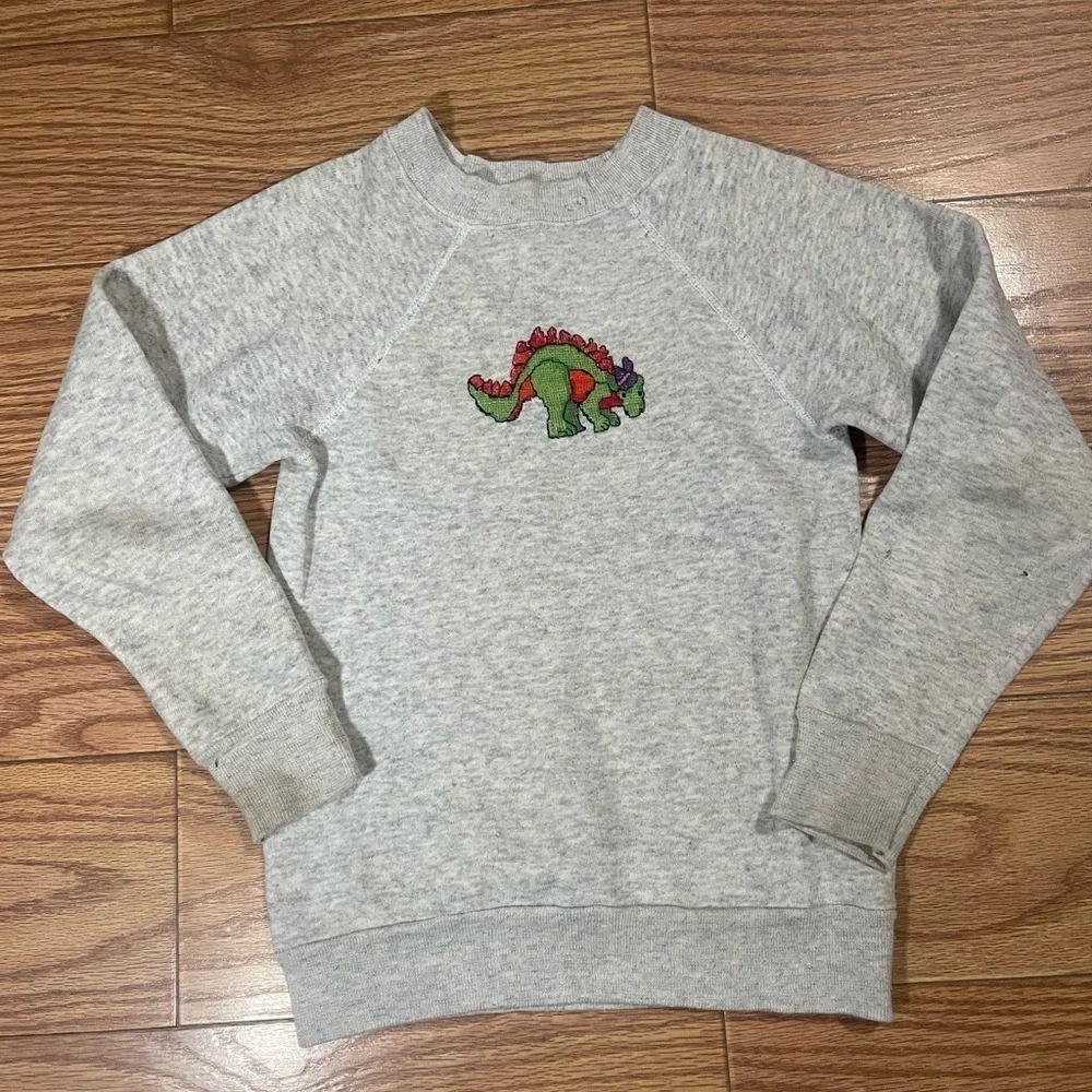 Vintage Cross Stitch Sweatshirt Youth Medium